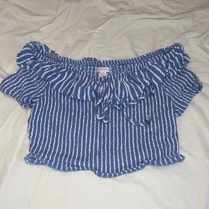 Xhilartion size small striped off the shoulder